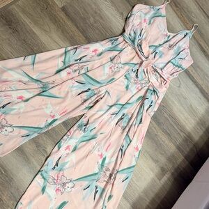 American Rag Light Pink Floral Jumpsuit